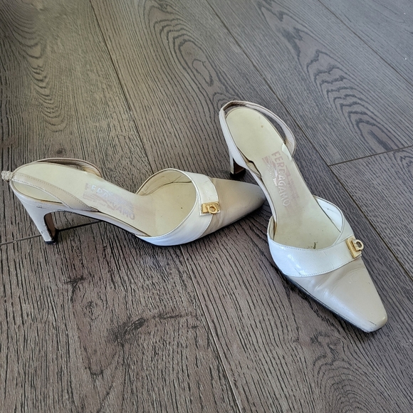 Salvatore Ferragamo mules kitten heels 5 5.5 vintage - Picture 2 of 11